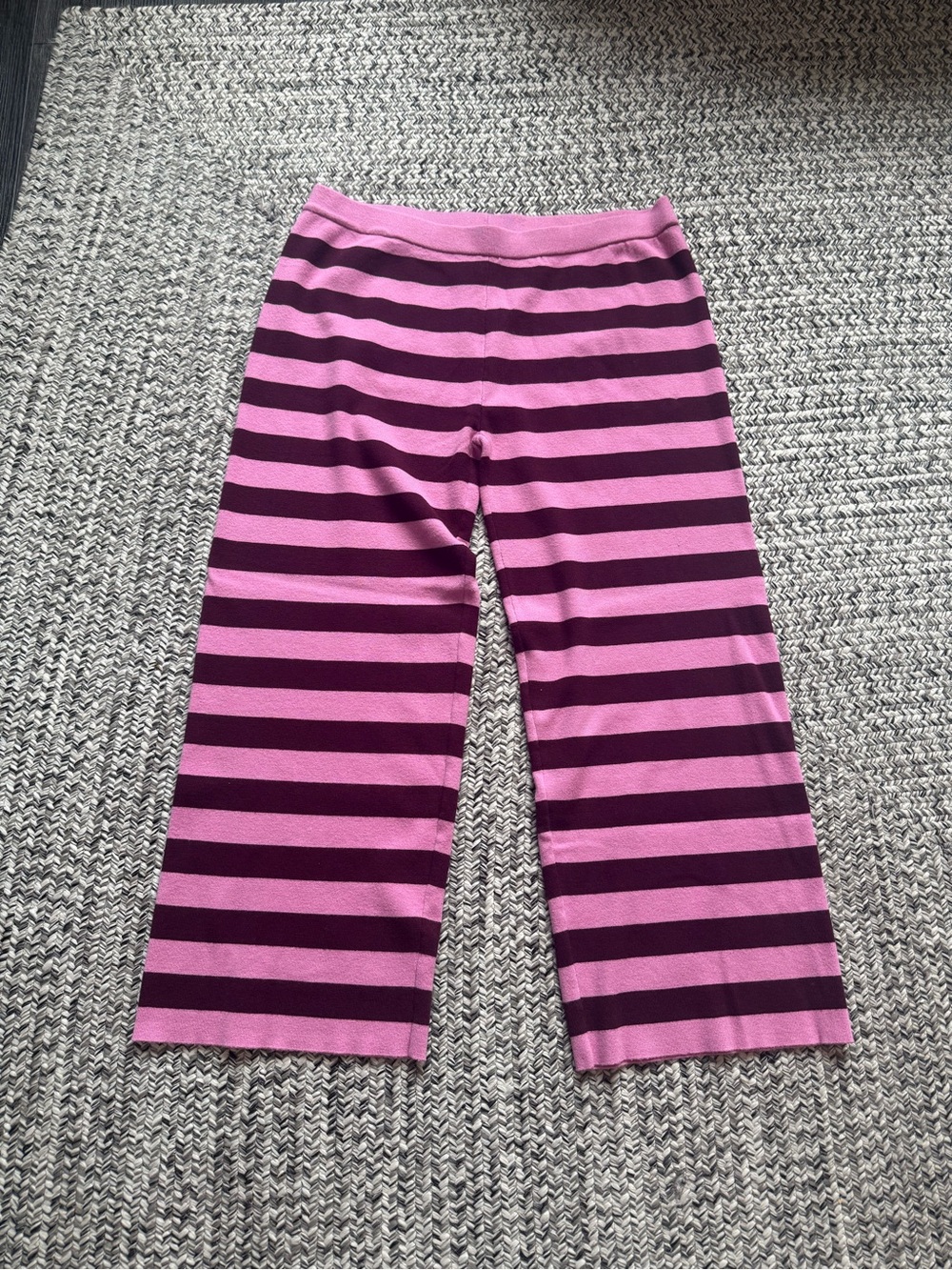 Bohme Striped Pink and Dark Purple Sweater Pants